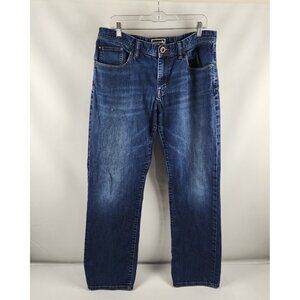 Travis Mathew Jeans Mens 36x32 Blue Straight Leg Denim